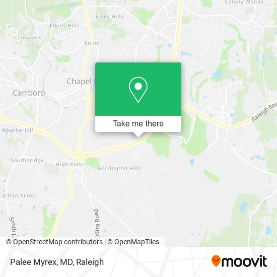 Palee Myrex, MD map