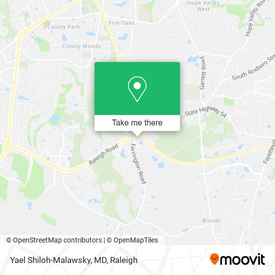 Yael Shiloh-Malawsky, MD map