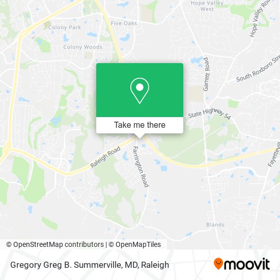 Mapa de Gregory Greg B. Summerville, MD