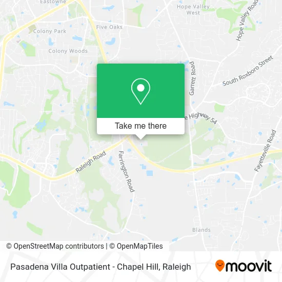 Pasadena Villa Outpatient - Chapel Hill map