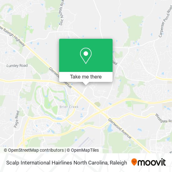 Mapa de Scalp International Hairlines North Carolina