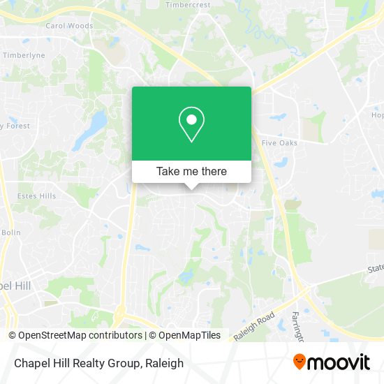 Mapa de Chapel Hill Realty Group