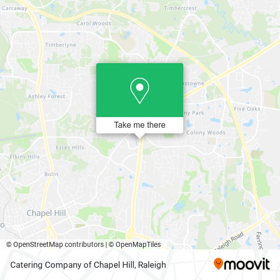 Catering Company of Chapel Hill map