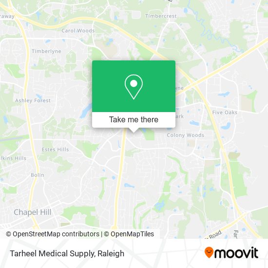 Tarheel Medical Supply map