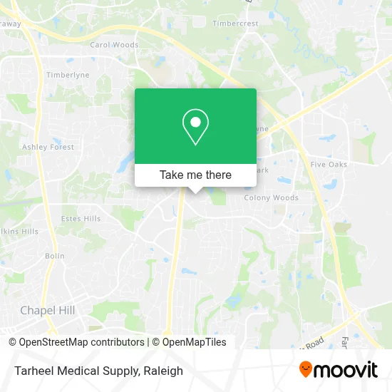 Tarheel Medical Supply map