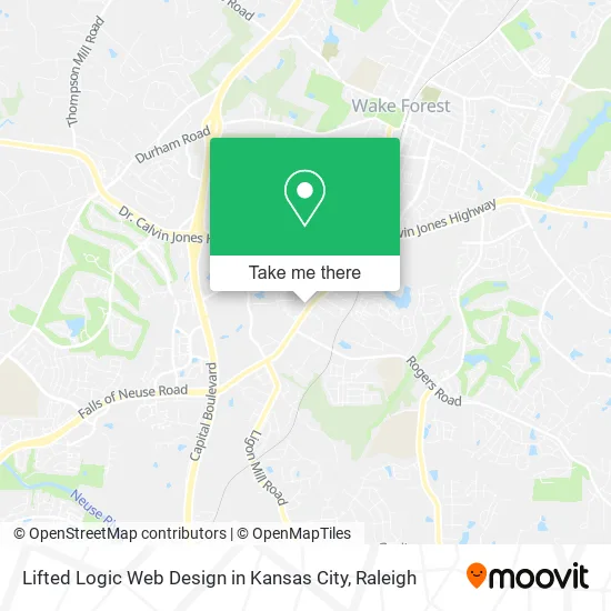 Lifted Logic Web Design in Kansas City map