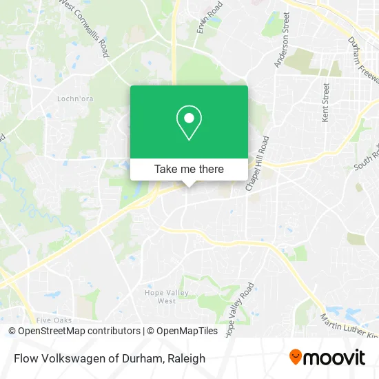 Flow Volkswagen of Durham map