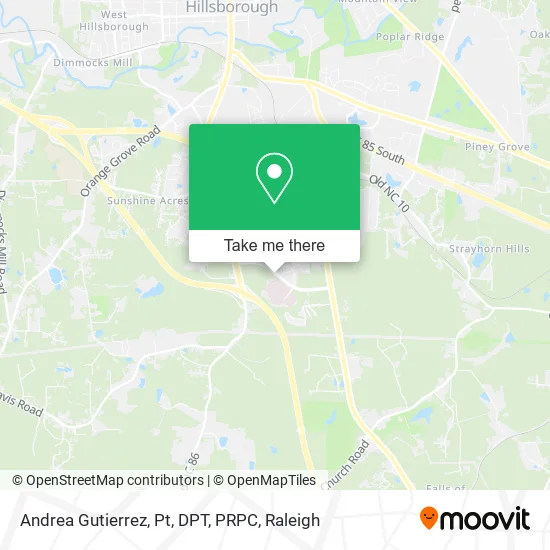 Andrea Gutierrez, Pt, DPT, PRPC map