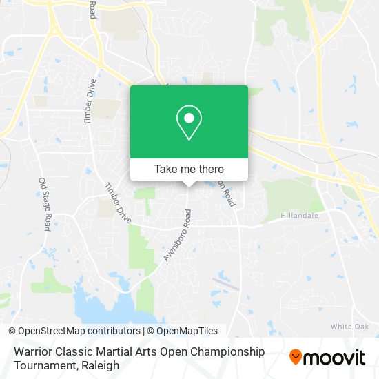 Warrior Classic Martial Arts Open Championship Tournament map