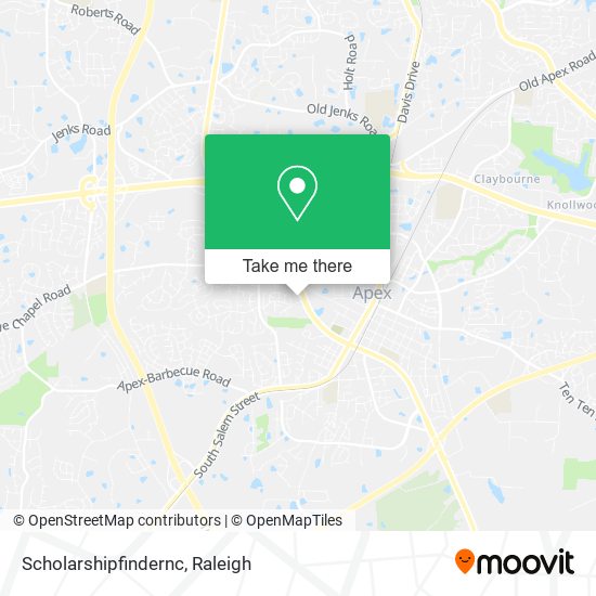 Mapa de Scholarshipfindernc