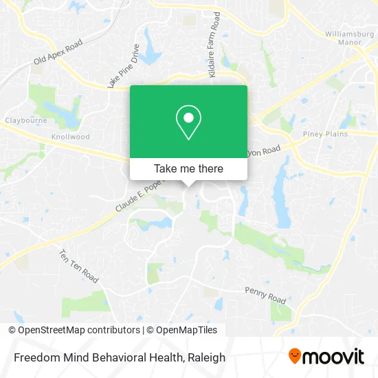 Freedom Mind Behavioral Health map