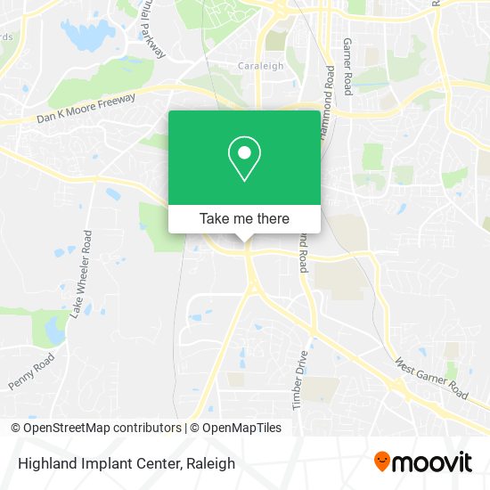 Highland Implant Center map