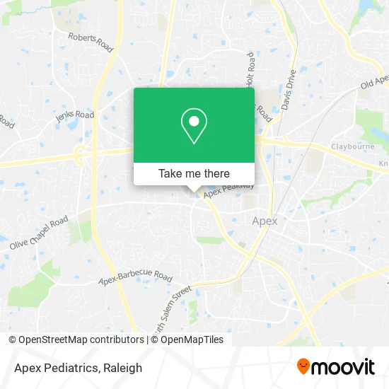 Apex Pediatrics map