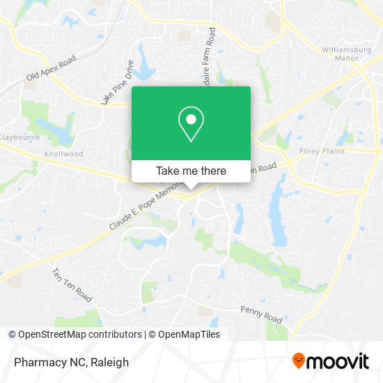 Pharmacy NC map