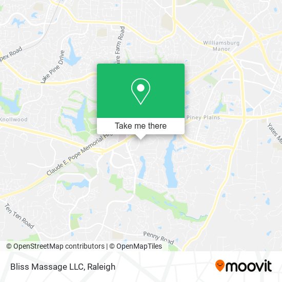 Mapa de Bliss Massage LLC