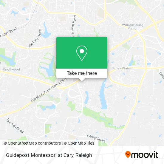 Guidepost Montessori at Cary map