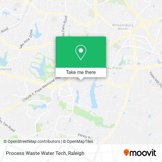 Process Waste Water Tech map
