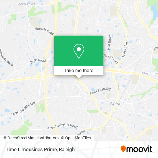 Mapa de Time Limousines Prime