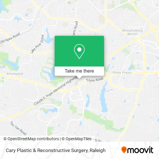 Cary Plastic & Reconstructive Surgery map
