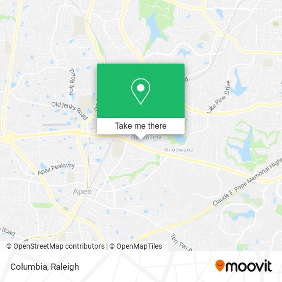 Mapa de Columbia