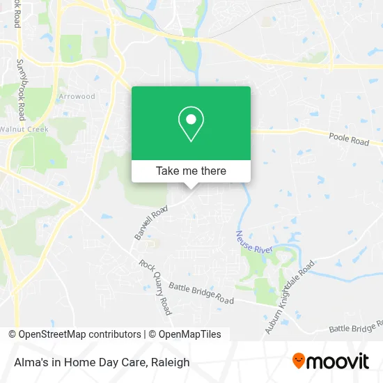 Alma's in Home Day Care map