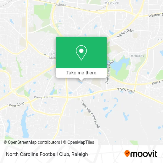 North Carolina Football Club map