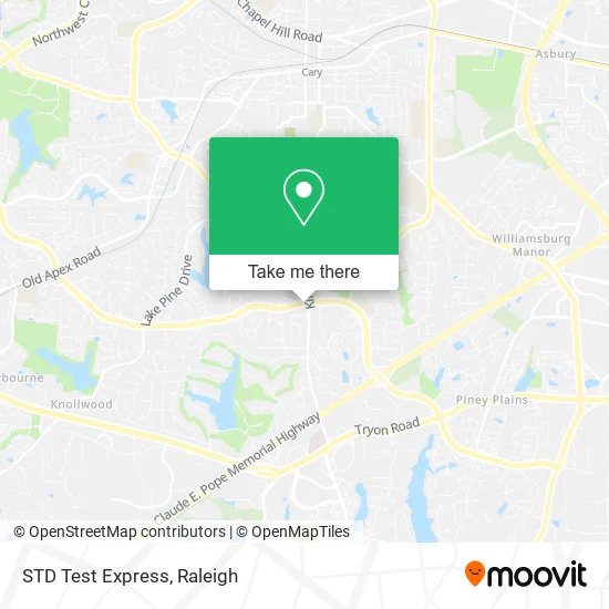 STD Test Express map