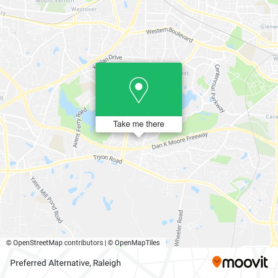 Preferred Alternative map