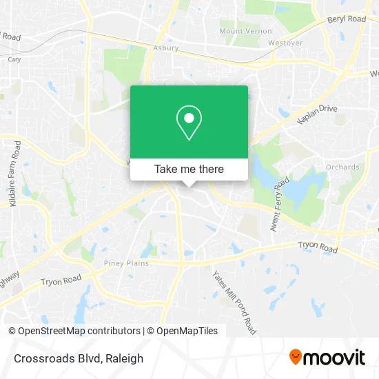 Mapa de Crossroads Blvd