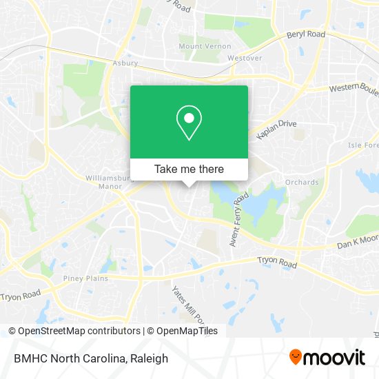 BMHC North Carolina map