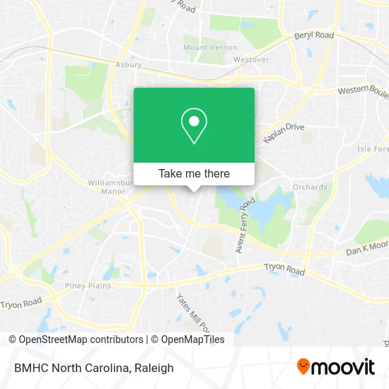 BMHC North Carolina map