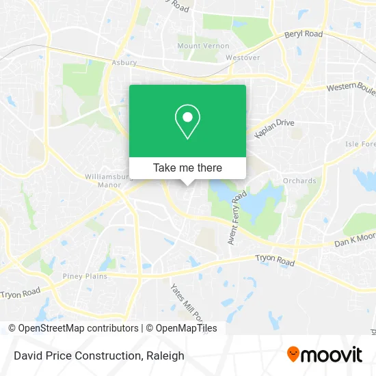 David Price Construction map
