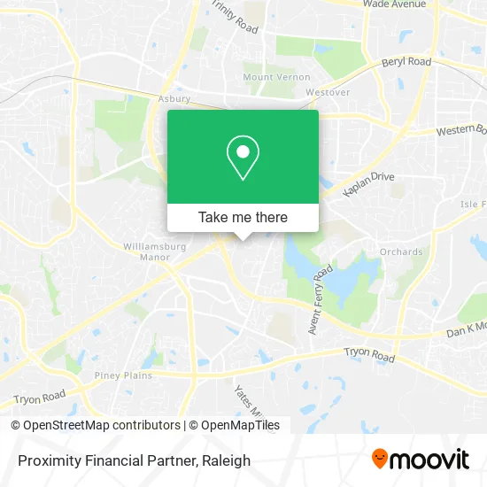 Proximity Financial Partner map