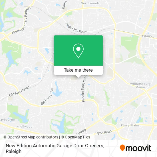 Mapa de New Edition Automatic Garage Door Openers
