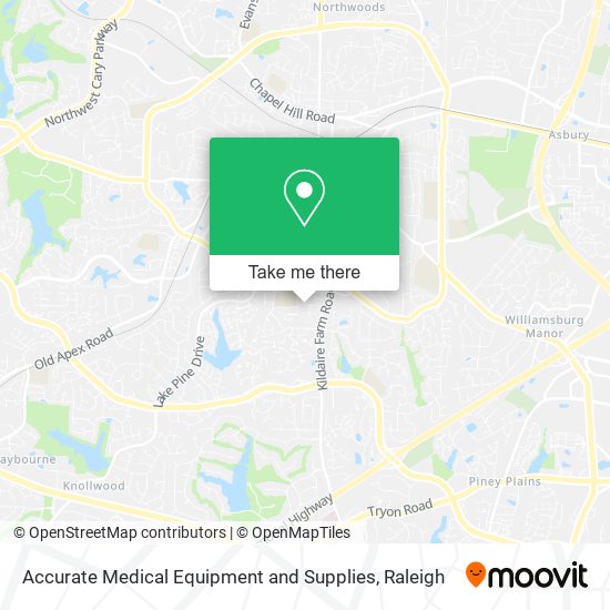Accurate Medical Equipment and Supplies map