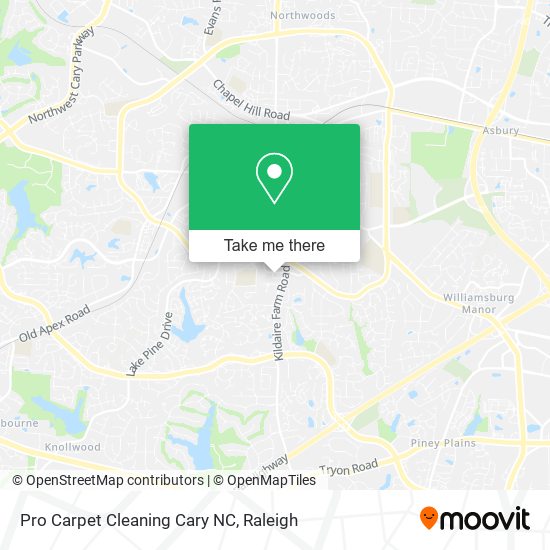 Pro Carpet Cleaning Cary NC map