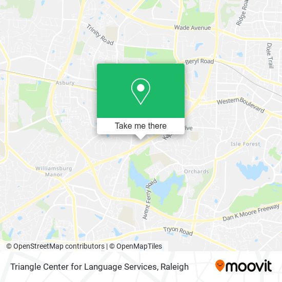 Triangle Center for Language Services map