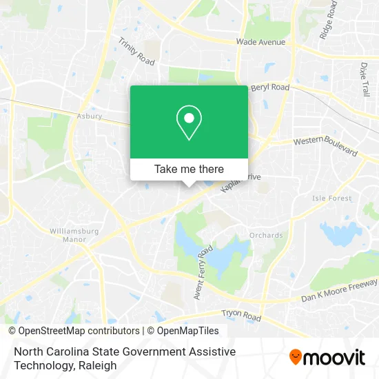North Carolina State Government Assistive Technology map