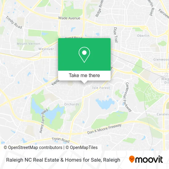 Raleigh NC Real Estate & Homes for Sale map