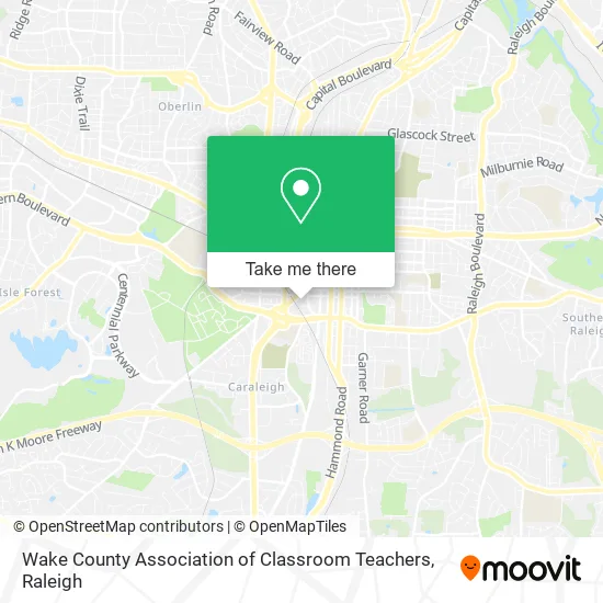 Wake County Association of Classroom Teachers map