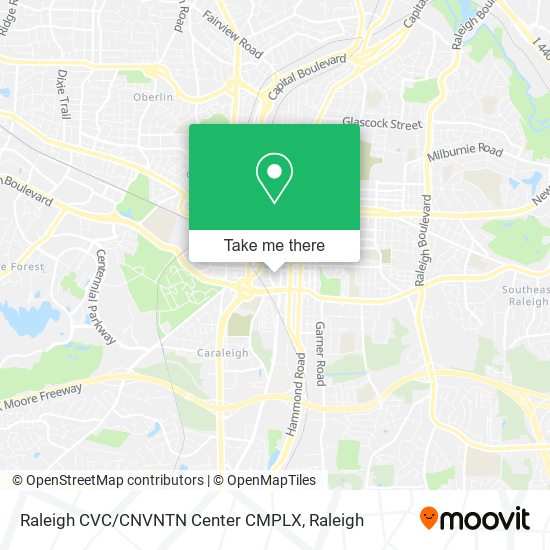 Mapa de Raleigh CVC / CNVNTN Center CMPLX