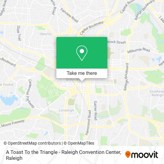 A Toast To the Triangle - Raleigh Convention Center map
