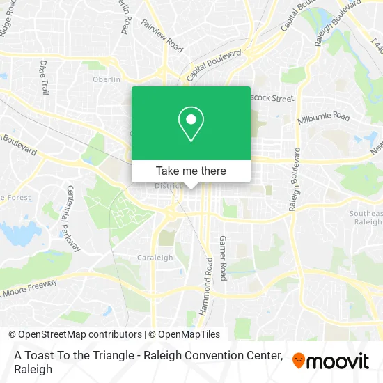 A Toast To the Triangle - Raleigh Convention Center map