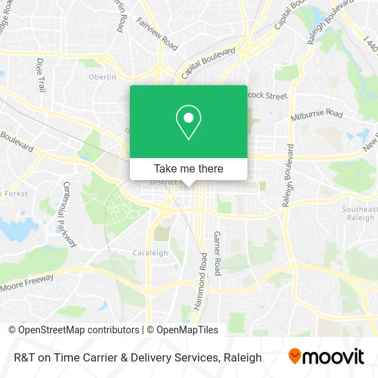 R&T on Time Carrier & Delivery Services map