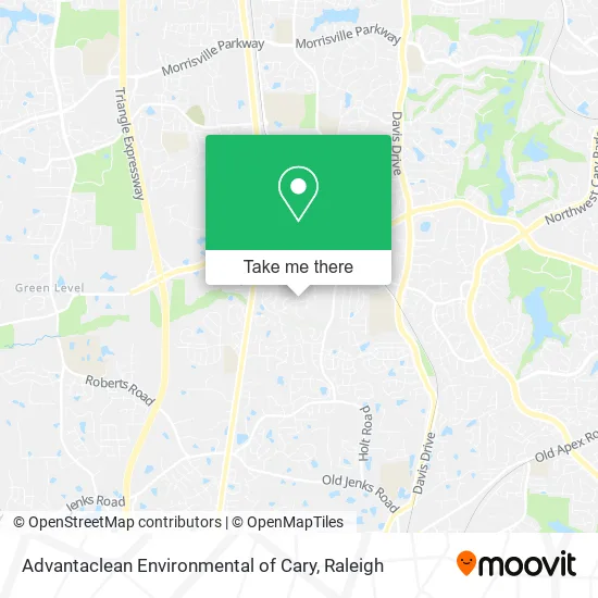 Advantaclean Environmental of Cary map