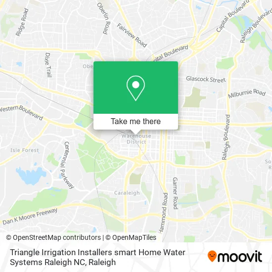 Triangle Irrigation Installers smart Home Water Systems Raleigh NC map