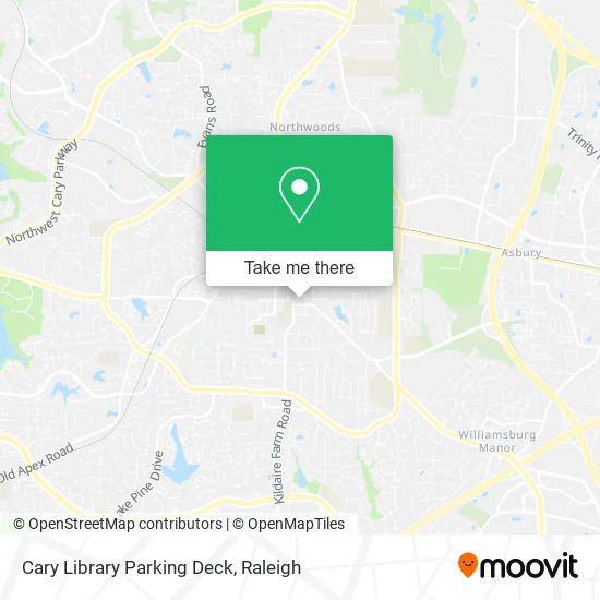 Mapa de Cary Library Parking Deck