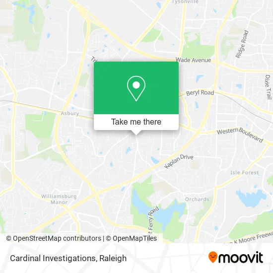 Cardinal Investigations map