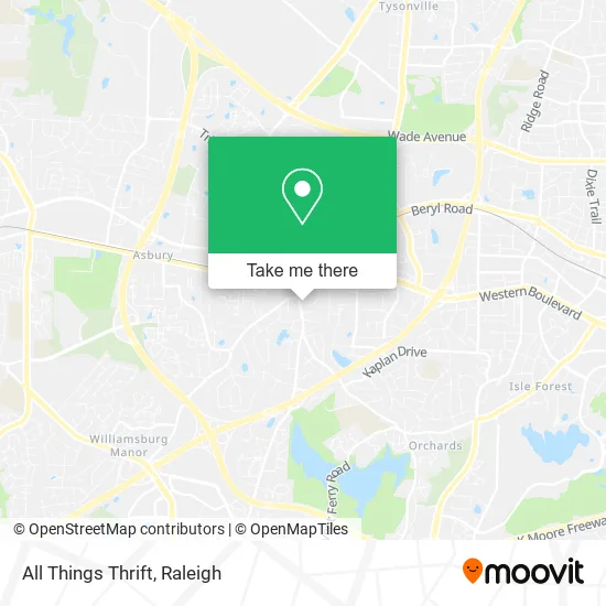 All Things Thrift map