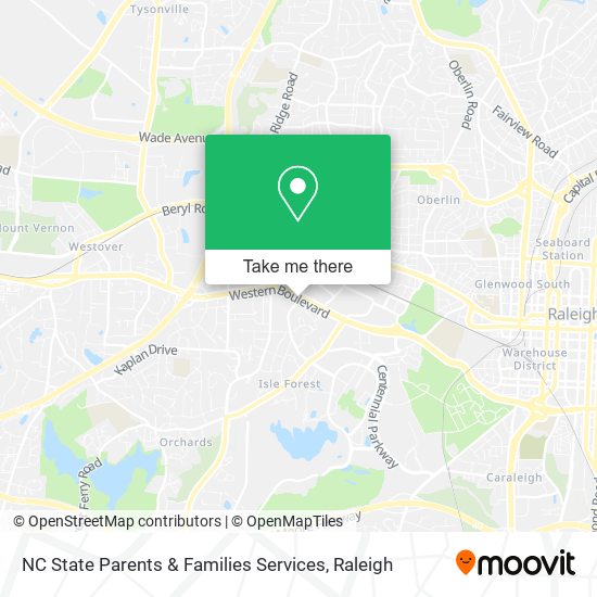 Mapa de NC State Parents & Families Services